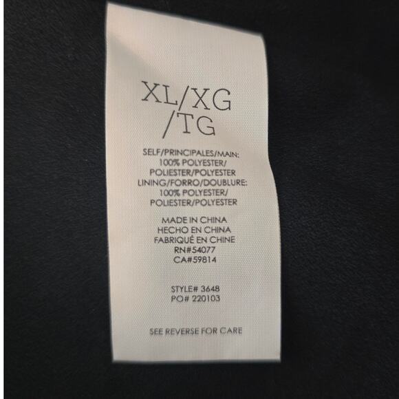 Cabi Black Tan Ditsy Floral Knee Length Sheer Sleeves Women's Shift Dress  XL - Picture 6 of 6